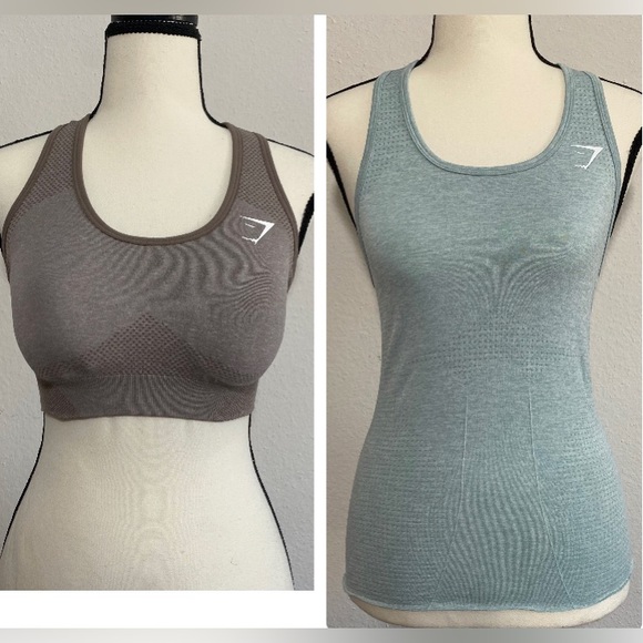 Gymshark Other - Gymshark Womens Small Sport Bra and Tank Top 2 Piece Athletic Bundle Set